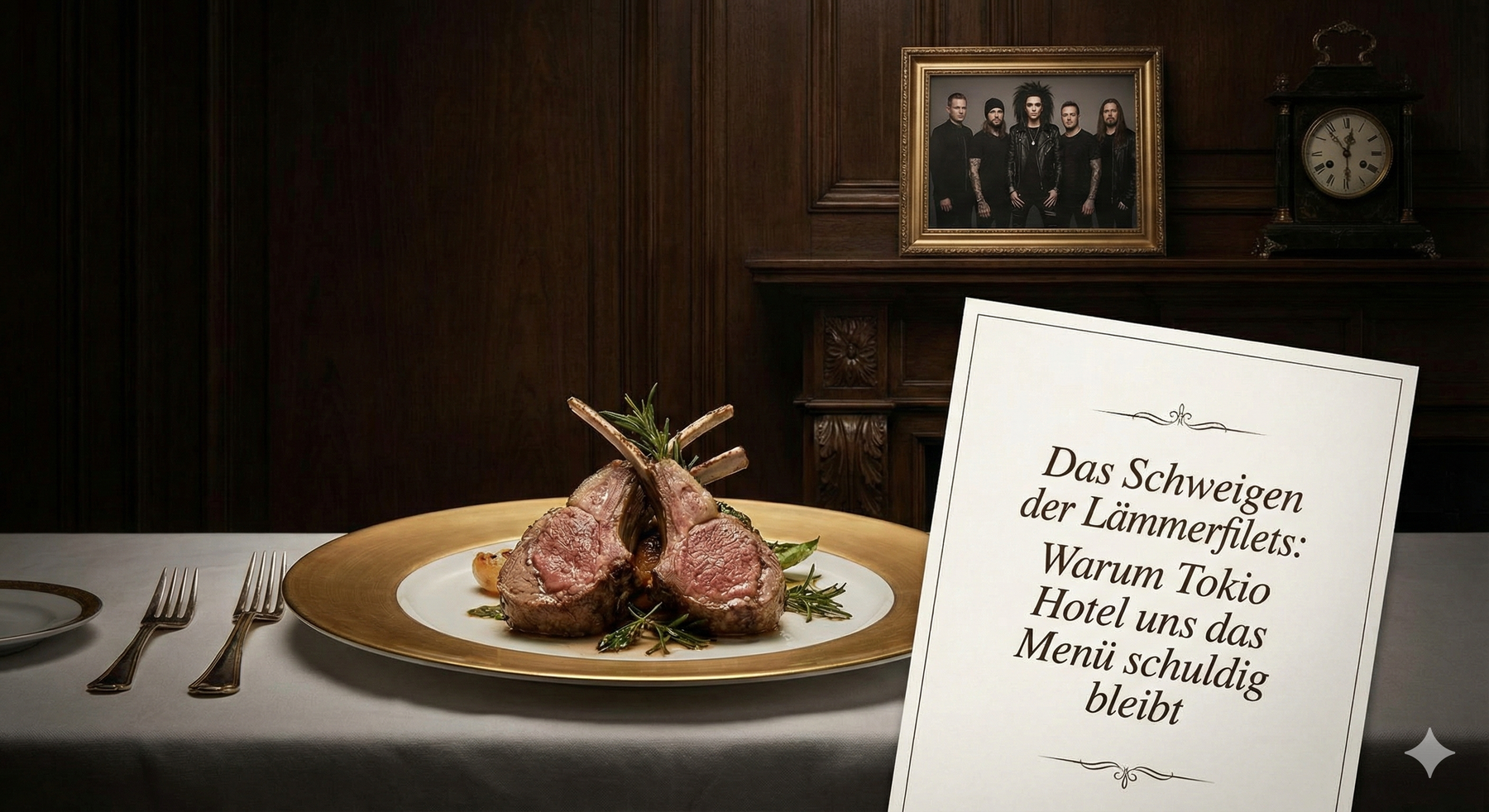 Das Schweigen der Laemmerfilets: Warum Tokio Hotel uns das Menue schuldig bleibt