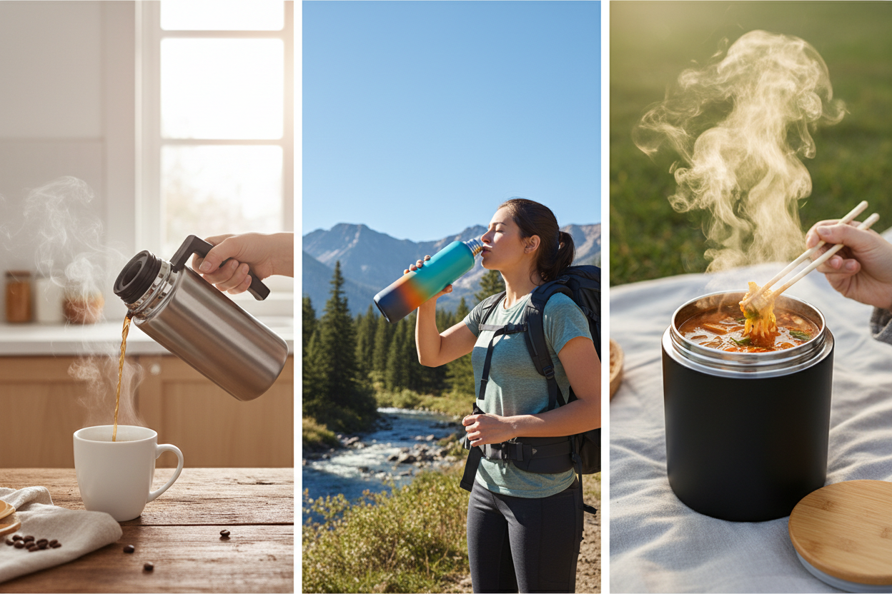 Thermosflaschen und isolierte Lunchboxen