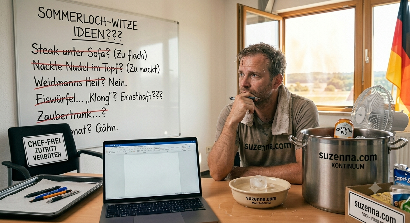 Hilferuf eines führerlosen Schreiberlings: Aggregatzustand Pfütze, harte Eiswürfel und die Anatomie des Sommerlochs