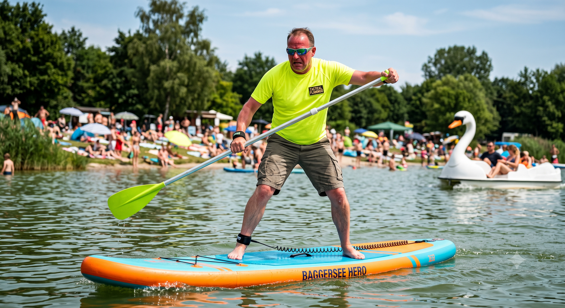 Die schwimmende Straßensperre: Warum wir unsere Seen vor den Stehpaddlern retten müssen