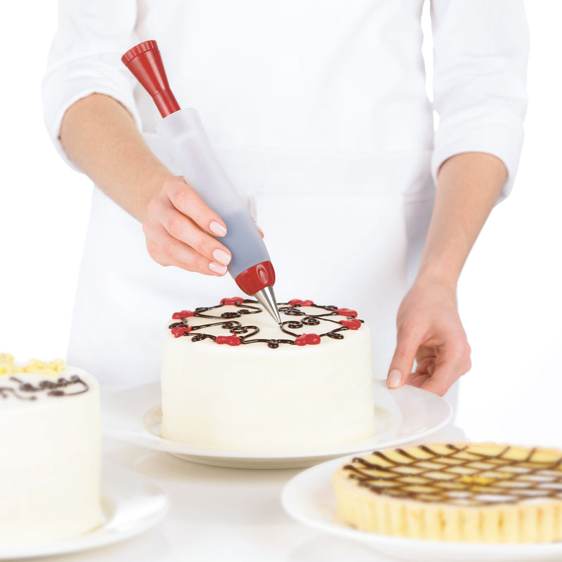 Deluxe - Silikon-Dekorierstift mit 2 Tüllen