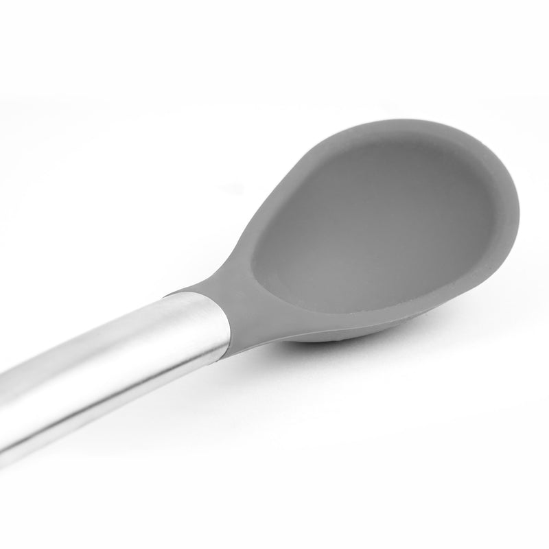 Elegance - Kochlöffel aus satiniertem Edelstahl, grau, 30,5 cm