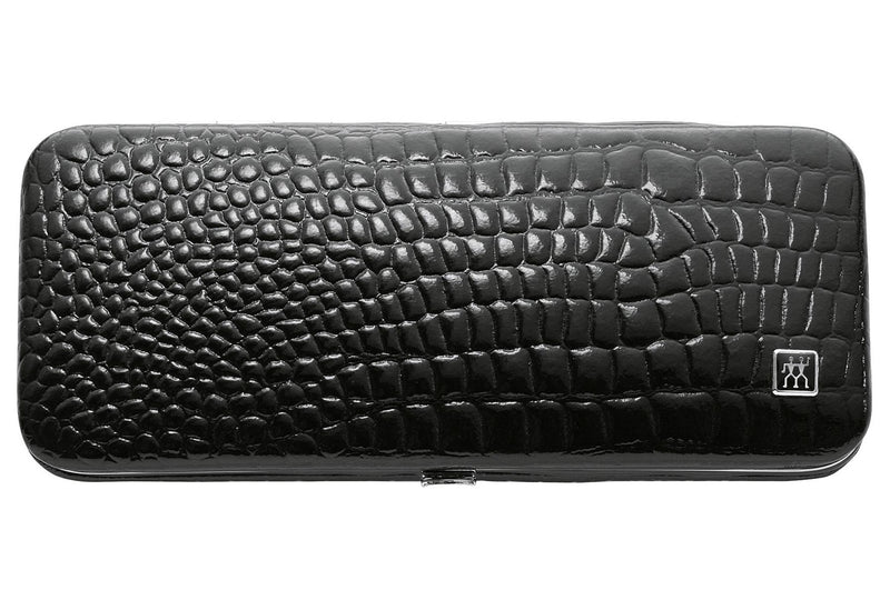 ZWILLING BEAUTY Maniküre/Pediküre Etui Kroko Optik schwarz 5teilig