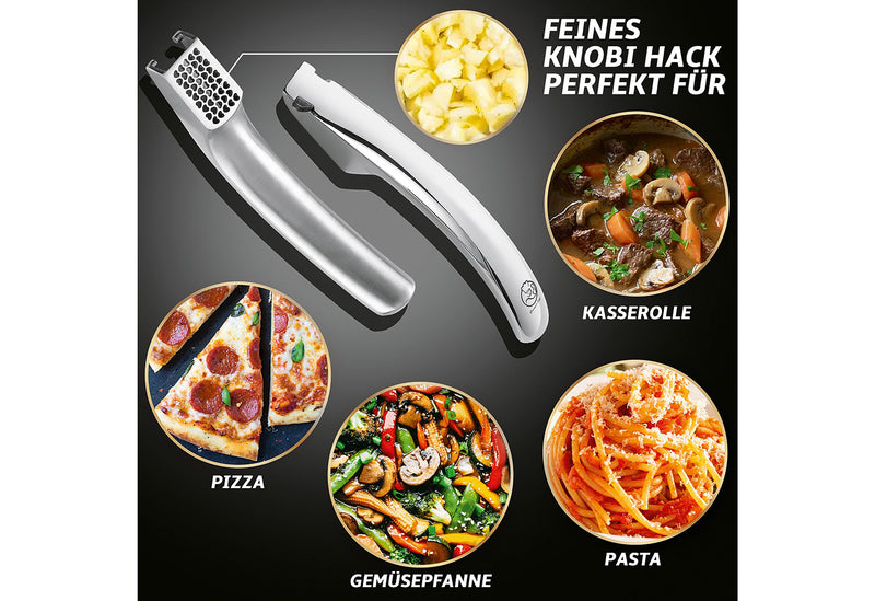 GOURMET EASY Knoblauchpresse Edelstahl grob