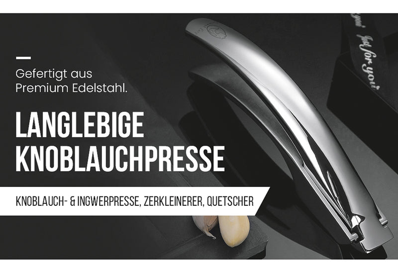 GOURMET EASY Knoblauchpresse Edelstahl grob