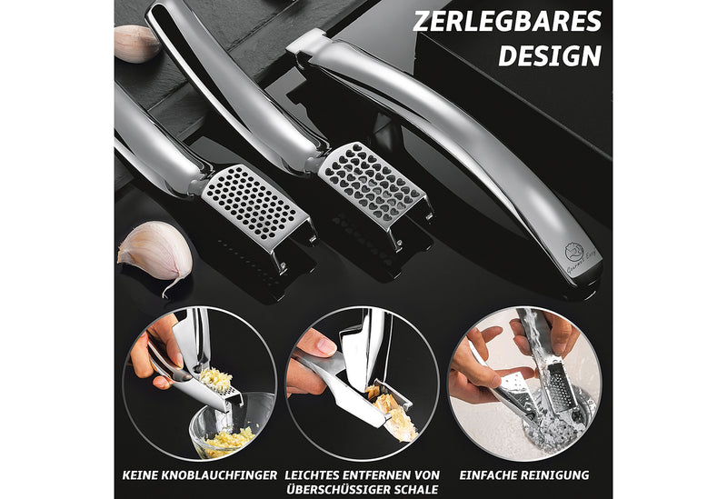 GOURMET EASY Knoblauchpressen-Set Edelstahl