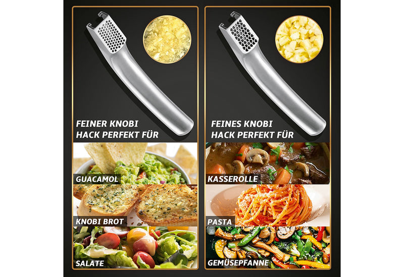 GOURMET EASY Knoblauchpressen-Set Edelstahl