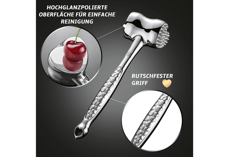 GOURMET EASY Fleischklopfer Love Shape Edelstahl