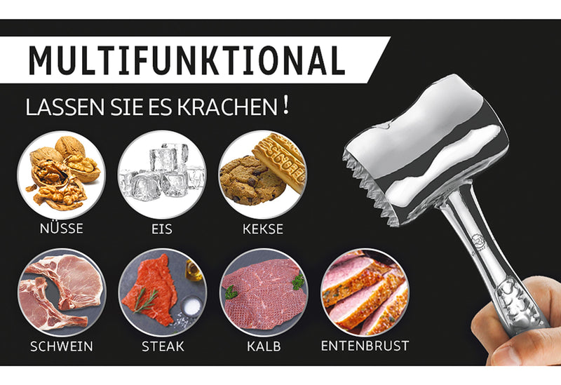 GOURMET EASY Fleischklopfer Love Shape Edelstahl