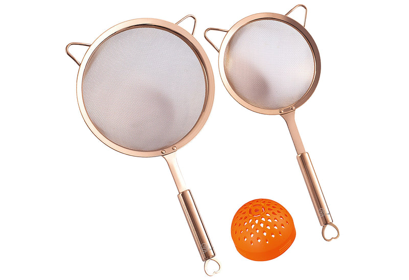 GOURMET EASY Küchensieb Set rosé/gold