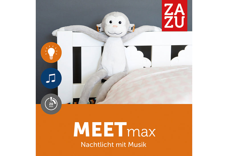 ZAZU Kuscheltier-Nachtlicht mit Musik Max der Affe