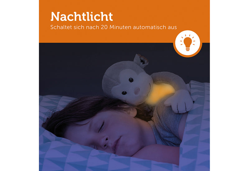 ZAZU Kuscheltier-Nachtlicht mit Musik Max der Affe