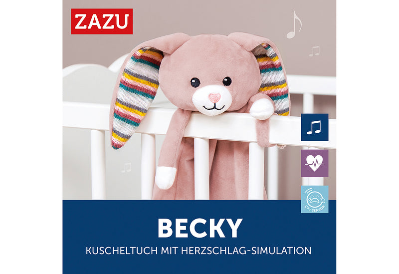 ZAZU Kuscheltuch mit Herztönen + Melodien Becky