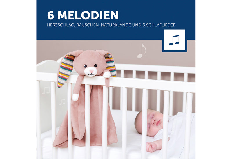 ZAZU Kuscheltuch mit Herztönen + Melodien Becky