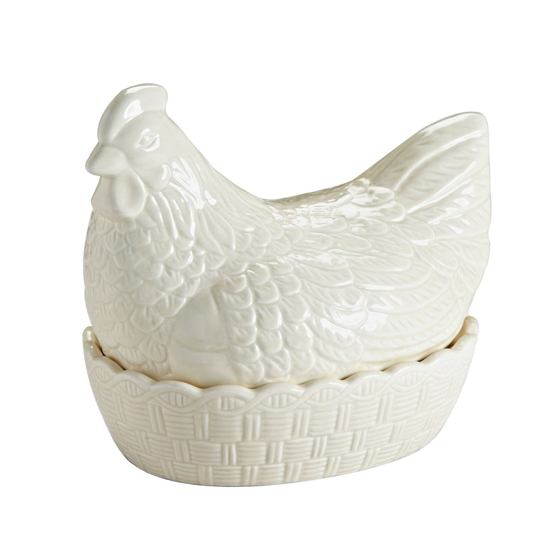 Keramikhuhn weiß