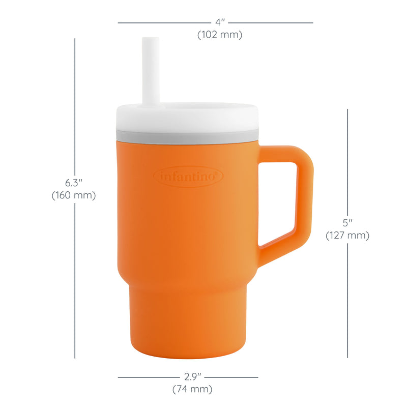 INFANTINO Trinkbecher 266ml my first Tumbler orange