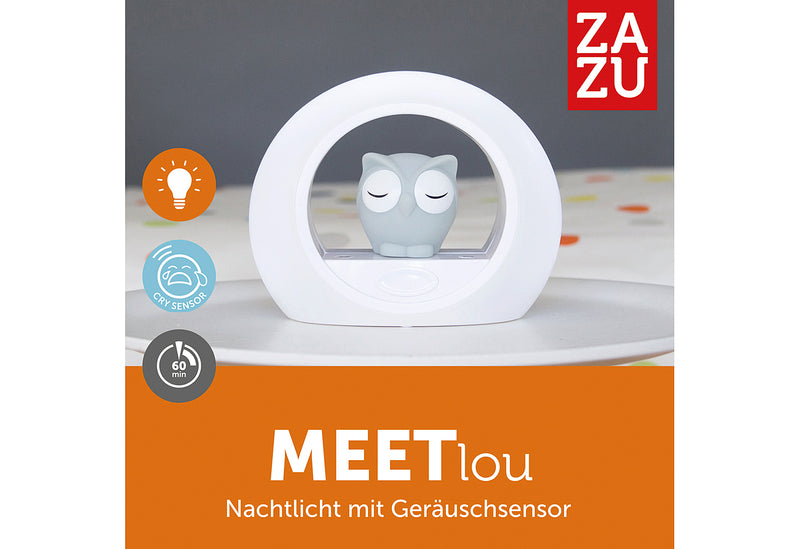 ZAZU Nachtlicht Lou die Eule weiß/grau