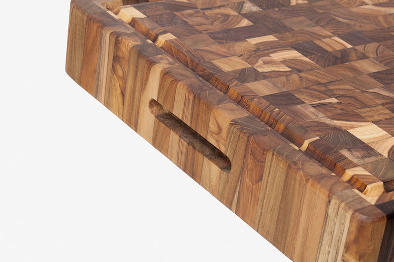 Butcher Block mit Saftrinne, extra Dick