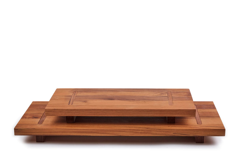 Servierbrett mit Füßen, M