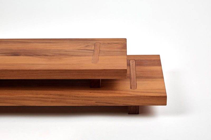 Servierbrett mit Füßen, M