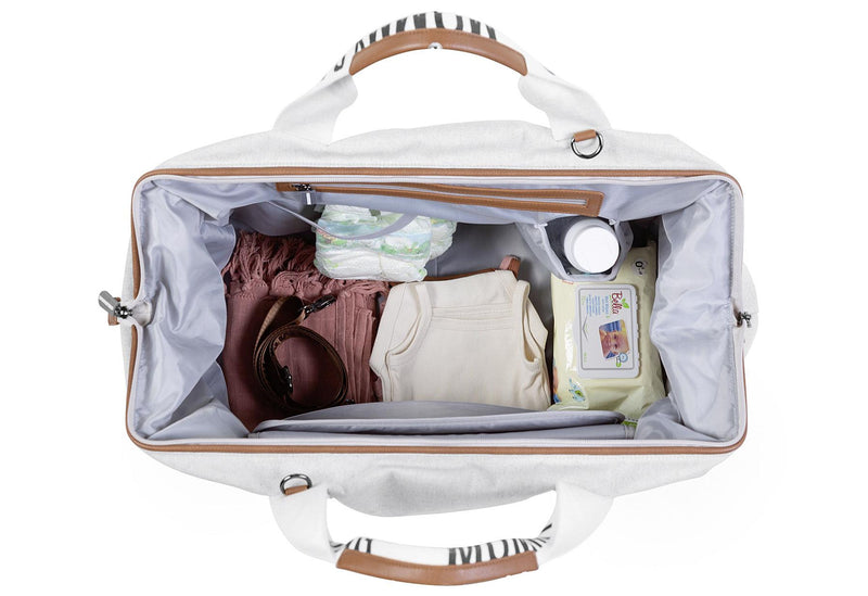 CHILDHOME Mommy Bag Signatur Canvas offwhite