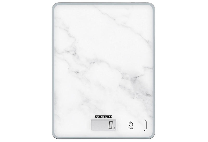 SOEHNLE Küchenwaage Page Compact 300 digital 5kg Tragkraft marble weiß