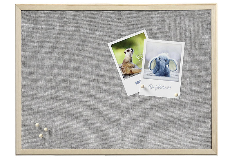 ZELLER PRESENT Pinboard Leinen/Kiefer 40x60cm