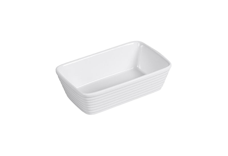 KÜCHENPROFI Auflaufform Burgund rechteckig 19x11x5,5cm weiss