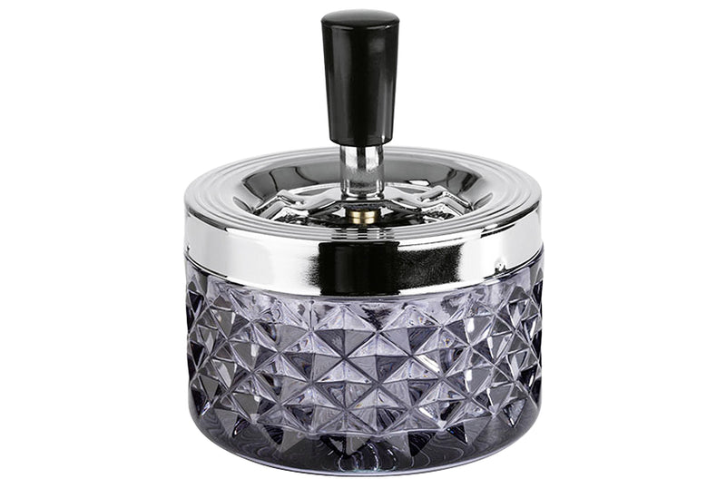 APS Drehascher Glas Ø9,5cm dark grey