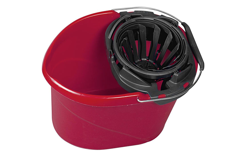 VILEDA Putzeimer SuperMocio mit Powerpresse 12 l rot/grau