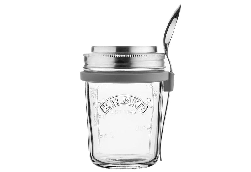 Frühstücksglas mit Löffel, 350 ml