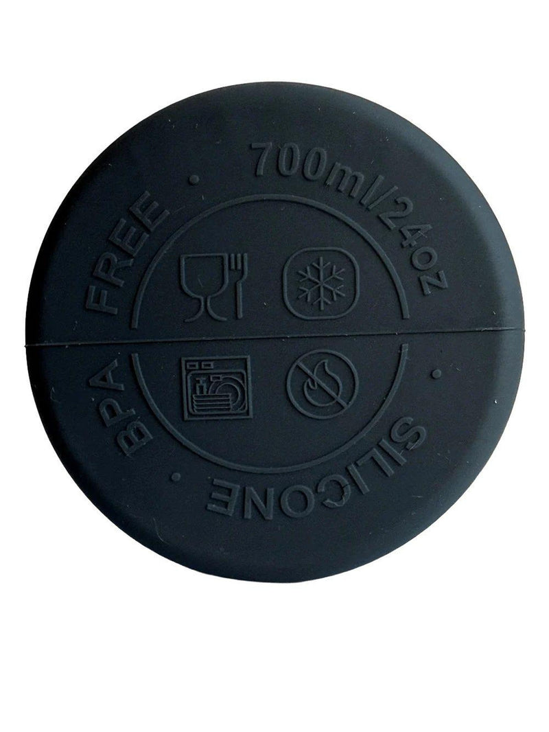 PANDOO Trinkflasche 700ml faltbar Silikon schwarz