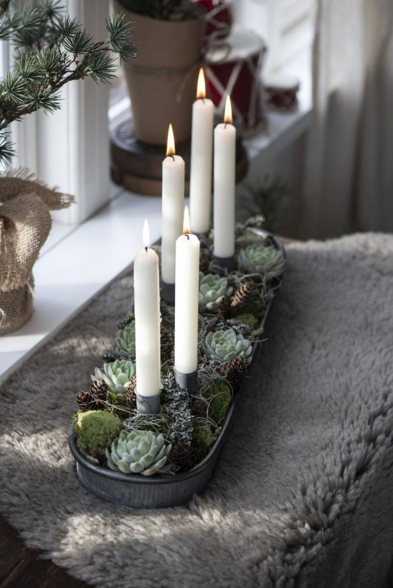 Tafelkerzen 8er Set, klassische Stabkerzen im Landhauslook. Farbe SCHWARZ, 2,2 cm Durchmesser, Höhe 11 cm