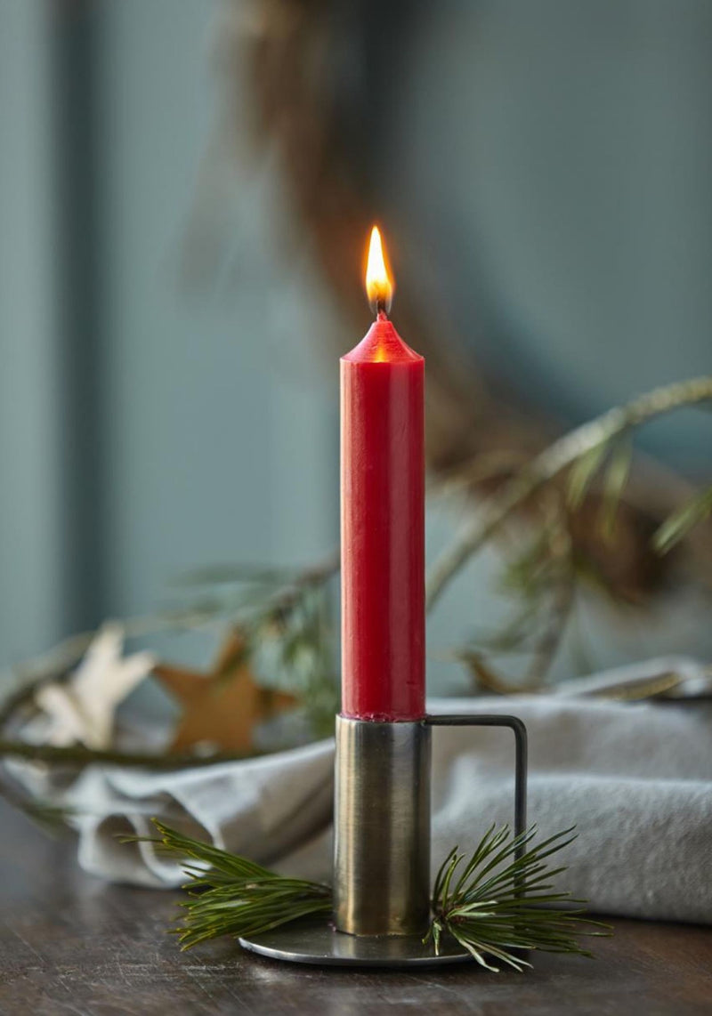 11cm Stabkerzen 10er Set im eleganten Stil, Farbe WEIHNACHTSROT, natürliches Design mit 2,2 cm Durchmesser, Höhe 11 cm, ca. 4 Stunden Brennzeit, Ruß- und tropffrei, Hoher Neidfaktor.