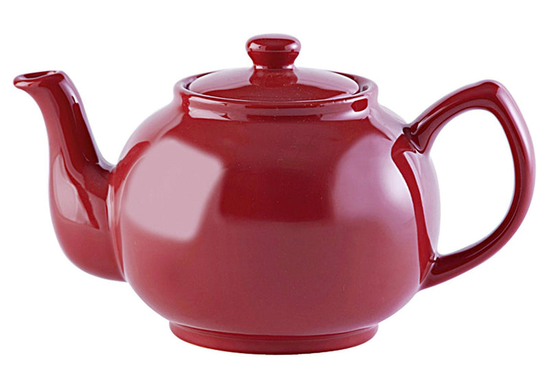 Teekanne, glänzend rot, 6 Tassen