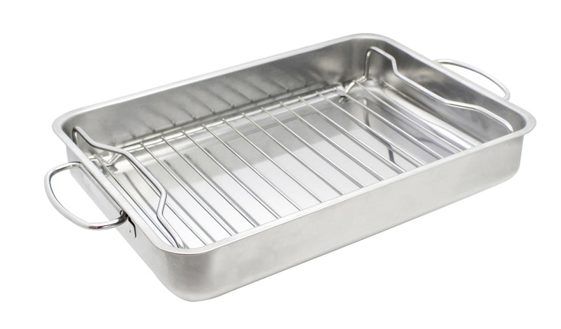 ELO Brat- und Auflaufform Basic 34x24x5,5cm mit Grilleinsatz Edelstahl