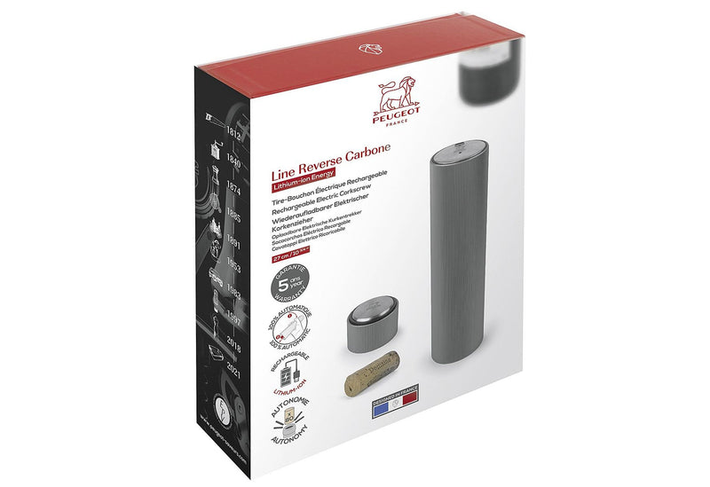 PEUGEOT Korkenzieher Line Preserve elektrisch Carbon 21cm