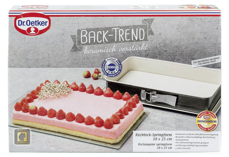 Dr. Oetker Springform 38x25x7cm rechteckig Back Trend mit keramischer Beschichtung