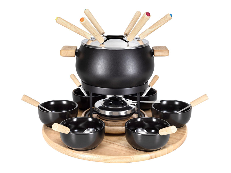 NOUVEL Fondue-Set Mila für Gemüse und Fleisch 21tlg schwarz