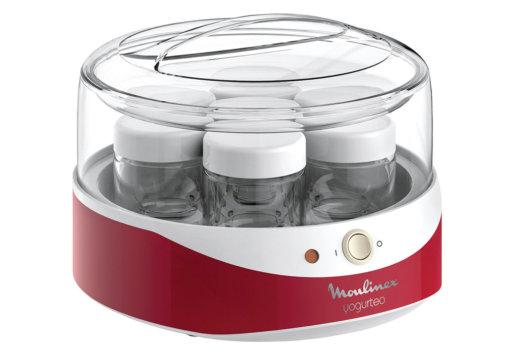 MOULINEX Joghurtbereiter YG2295 Yogurteo 7Gläser a 160ml rot/weiß