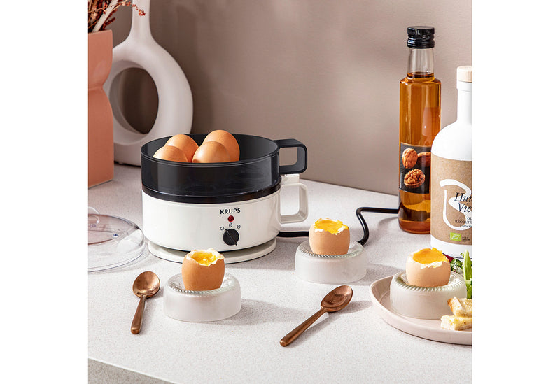 KRUPS Eierkocher EG2301 Ovomat Super 7 Eier weiß/schwarz