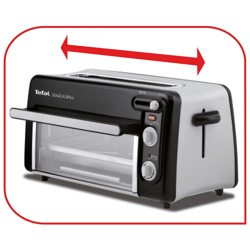 TEFAL TL6008 2in1 Toaster und Miniofen  1300W schwarz/Alu matt
