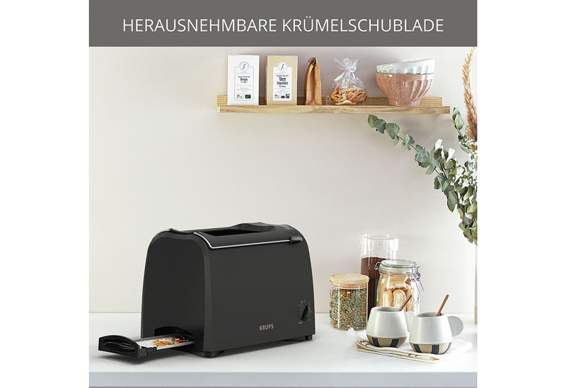 KRUPS Toaster KH 1518 700 W schwarz