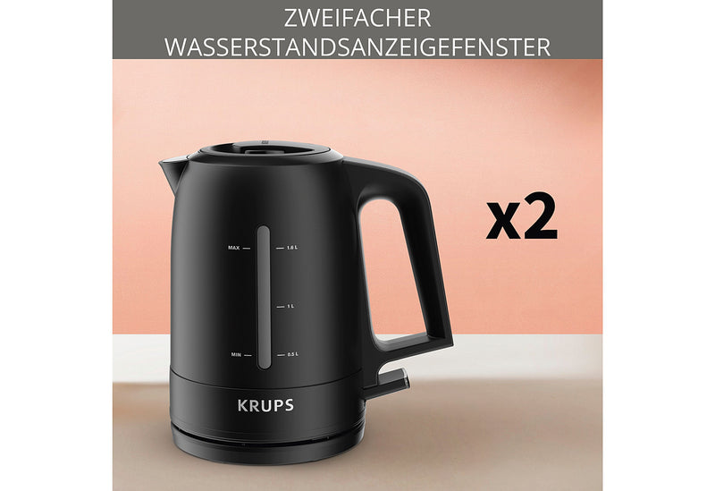 KRUPS Wasserkocher BW 2448  2200 W schwarz