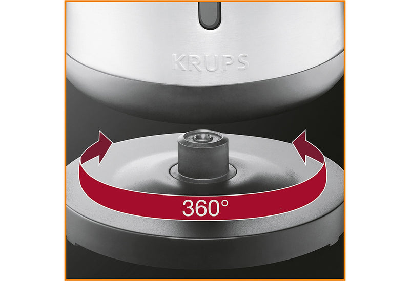 KRUPS Wasserkocher BW 442 1,7 l 2400 W Edelstahl/schwarz