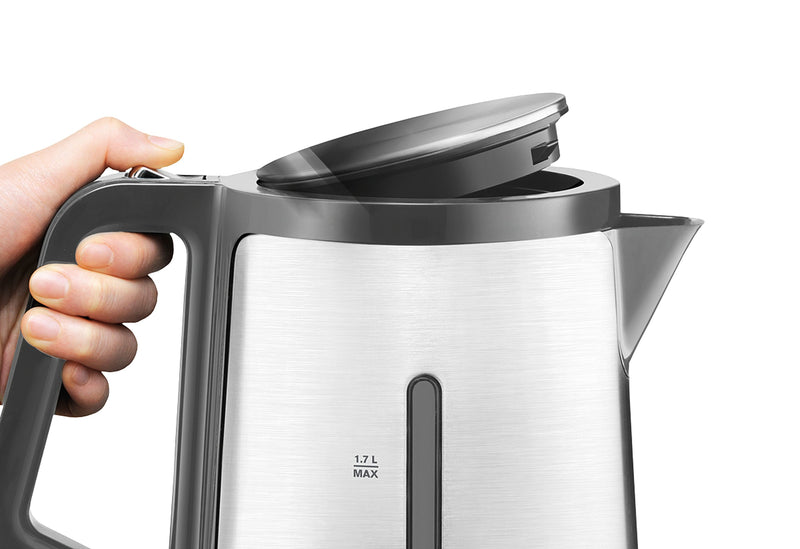 KRUPS Wasserkocher BW 442 1,7 l 2400 W Edelstahl/schwarz