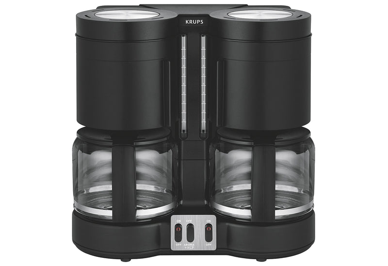 KRUPS Kaffeeautomat KM8508 DUOTHEK 2x 10 Tassen schwarz