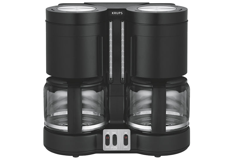 KRUPS Kaffeeautomat KM8508 DUOTHEK 2x 10 Tassen schwarz