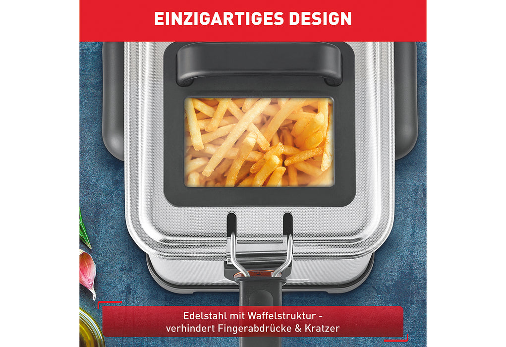 TEFAL Fritteuse Filtra Pro Inox & Design 3 l 2300W silber/schwarz