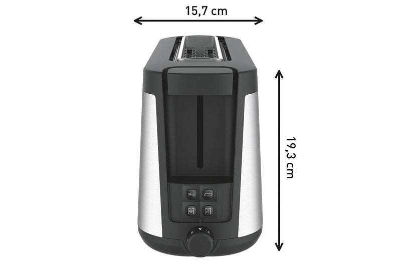 TEFAL Toaster TL4308 Element Langschlitz 1000W Edelstahl/schwarz